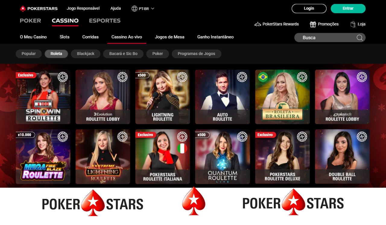 cassino Pokerstars roleta populares