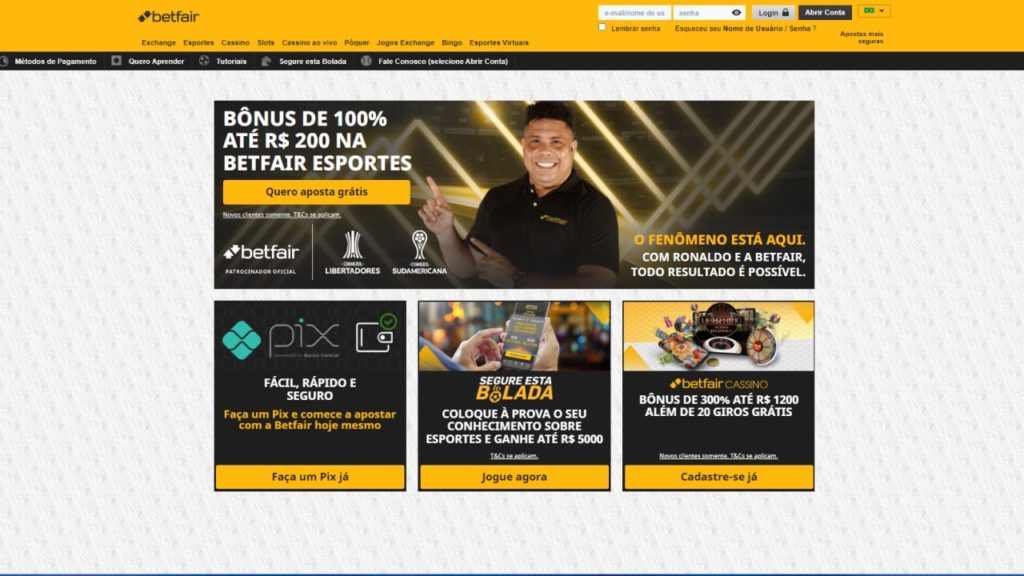 Em que você pode apostar na betfair